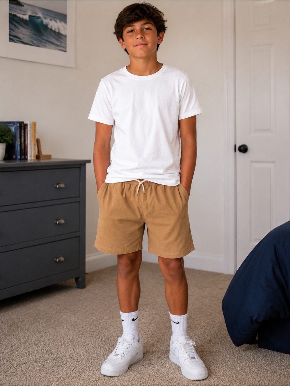 Magellan Outdoors Tan Shorts with Elastic Waistband